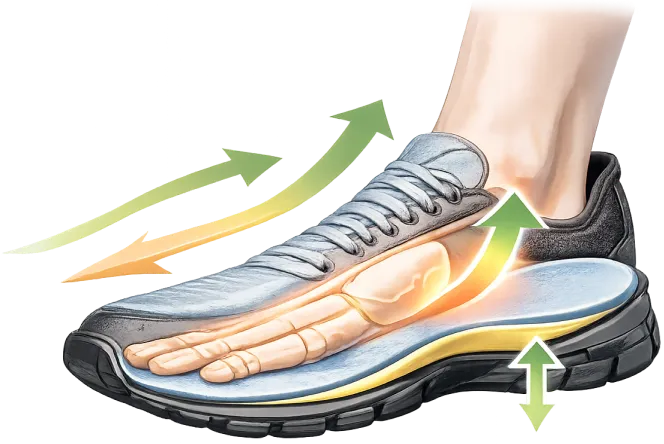 靴を履いてるイメージ画像